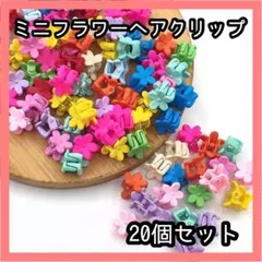 20個 花 ミニ ヘアクリップ 子供 カラフル 髪留め ベビー ヘアアクセサリー