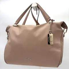 コーチ　2way ハンドバッグ　レザー　チャーム　ベージュ　COACH