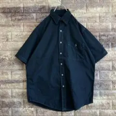 90s ラルフローレン ビンテージ　半袖 シャツ BD ポニー 黒