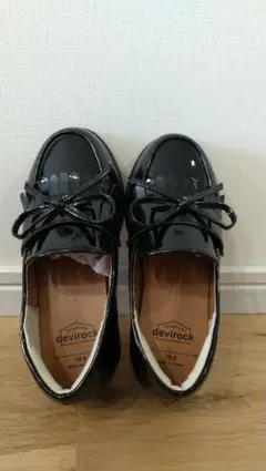 devirock フォーマルシューズ 19.0cm 黒エナメル（フリル靴下つき）