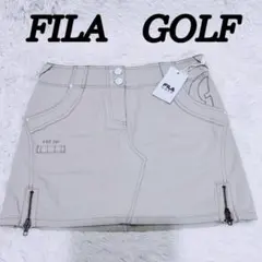 新品未使用　FILA GOLF フィラゴルフスカートベージュゴルフレディースLLのサムネイル