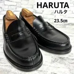 HARUTA ハルタ　コインローファー　レザー　ブラック　23.5㎝