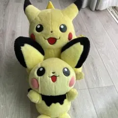 等身大　トミー　初期　ピカチュウ　ピチュー　ぬいぐるみ　バンザイボーズ　笑顔