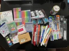 文房具まとめ売り　シャーペン＆マーカー＆ボールペン＆修正テープ＆替え芯＆付箋