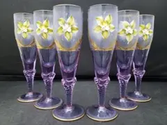 ベネチアングラス ムラーノガラス 花瓶 赤金 M.BELLINI 24KT 刻印
