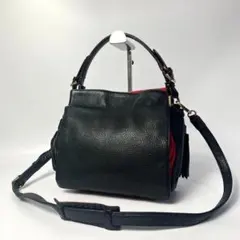 コーチ ショルダーバッグ ブラック レッド タッセル 3way - メルカリ
