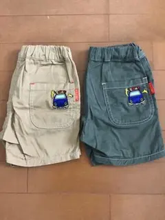 キッズ 110 色違いハーフパンツ2点セット