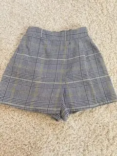 チェック柄キュロット