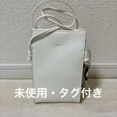 【値下げ】UNIQLO レザータッチ　ミニツールショルダーバッグWhite