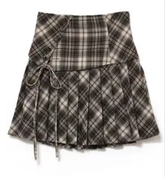 ANDMARY Chloe check mini skirt brown M - メルカリ