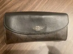 COACH 長財布 黒/ブラウン
