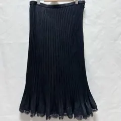 ぱ*つ様 美品 Leiliam レリアン アコーディオン プリーツスカート レー