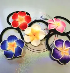 フラワーデザイン ヘアゴム 5個セット
