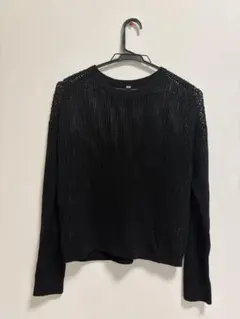 ユニクロ☆メッシュクルーネックセーター