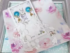 [2way]パールとリボンのタッセル♡アクセサリー(パールブルー)