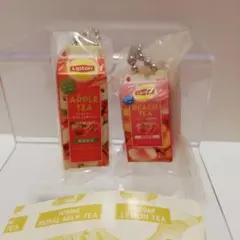 リプトンミニチュアチャーム3 2種セット アップル ピーチ