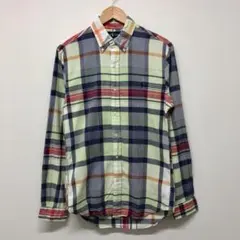 90s ポロ ラルフローレン マルチチェックカラー ロゴ刺繍