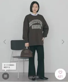 アメリカンホリック　ヌバック調ベイカーフレアパンツ　ブラック　Lサイズ