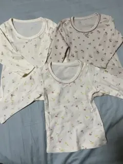 ベビー肌着3枚セット 90cm 花柄