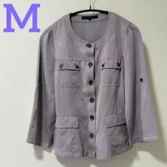 ANAYI（アナイ）ジャケット風シャツ紫Mのサムネイル