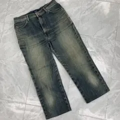 SOMETHING EDWIN デニムパンツ ヴィンテージ加工 ストレート 無地