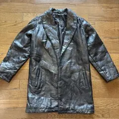 本革 黒 ロングジャケット M