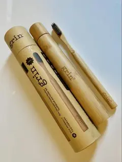【新品】grin 竹製歯ブラシ ホルダーセット エコ オーガニック トラベル用のサムネイル