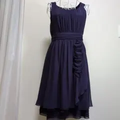 美品　アプレジュール　パープル　シフォンワンピース　結婚式、成人式、卒業式2次会
