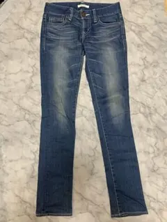 MOUSSY デニム ホワイトステッチ　パウダースキニー　26