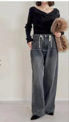 レディース　バレルレッグパンツS