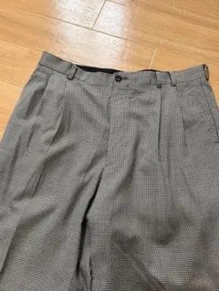 パパス　サキソニーフランネル　ウールシルク トラウザーズ　LL