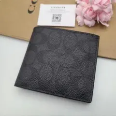新商品　COACH　コーチ　折り財布　コインウォレット　シグネチャーレザーのサムネイル