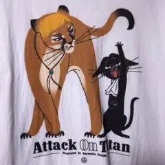 エルヴィン猫&リヴァイ猫 Tシャツ Illustrations by 黒ねこ意匠 - メルカリ