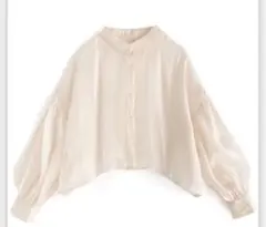 前後2way オーガンジーブラウス