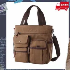 ショルダーバッグ キャンバス メンズ トートバッグ アウトドア 手持ち 新品