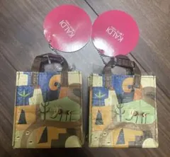 2個　KALDI カルディ　エコバッグ伝説柄　ミニクランチ　バレンタイン　チョコ