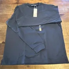 UNIQLOエアリズムコットンクルーネックTシャツ長袖紺 新品未使用