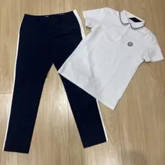 TaylorMade ポロシャツ M ホワイト & パンツ ネイビーのサムネイル