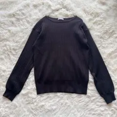 シネマクラブ　ニット　クルーネック　セーター　L リブ　シンプル　無地