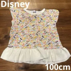 futafuta Disneyミニーちゃん花柄 フリル 半袖Tシャツ 100cmのサムネイル