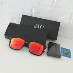 メンズ 偏光 サングラス 紫外線カット ブルーライト ケース付き 超軽量 レッド