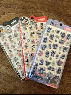 ディズニー　ミッキー　ミニー　スティッチ　ボンボンドロップシール　正規品