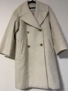 SNIDEL ホワイト ダブルブレストコート