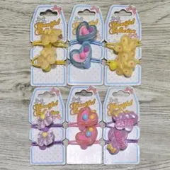カラフルヘアゴム 6セット イエローフラワー