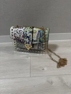 ショルダーバッグ y2k パンク ゴールド ポーチ 2way