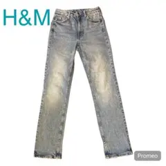 H＆M ハイウエスト ストレートデニムパンツ 32(XXS)