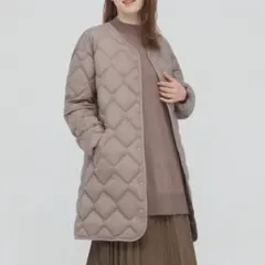 UNIQLO　ウルトラライトダウン　リラックスコート　Lサイズ　 ベージュ