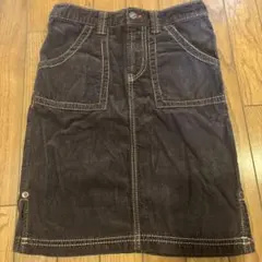 コーデュロイ タイトスカート ダークブラウン