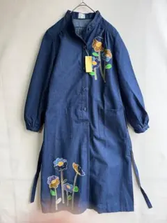 新品　手作りショップぞうさん　レディース　デニム　ワンピース　パッチワーク