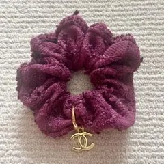 【新品未使用】CCロゴ　シュシュ　ツイード